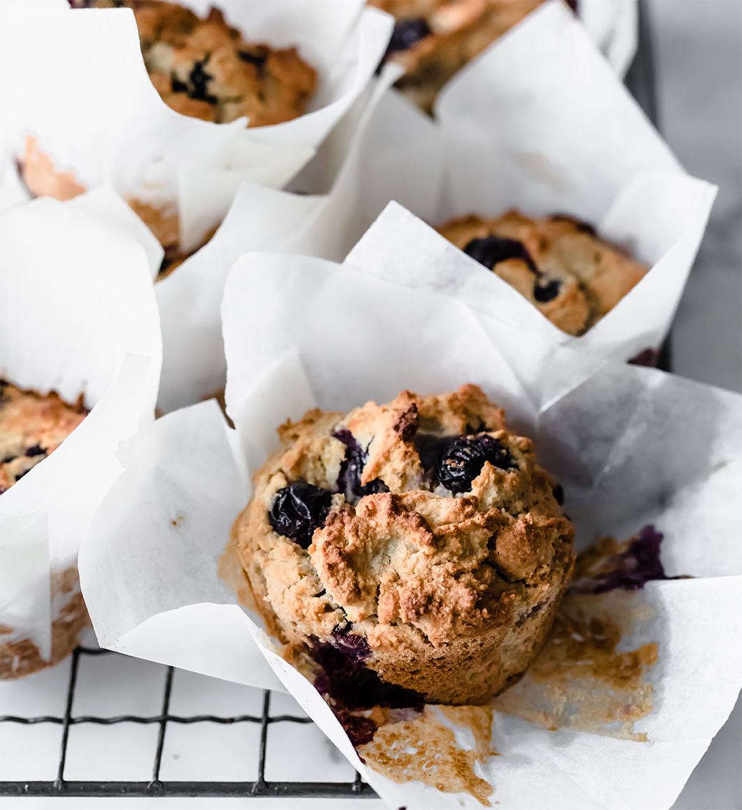 Vegan Blueberry and Coconut Yoghurt Muffins - COYO