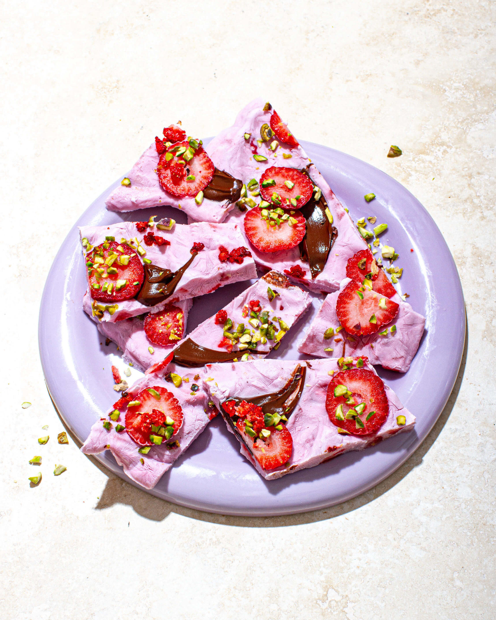 Strawberry Choc Frozen Yoghurt Bark